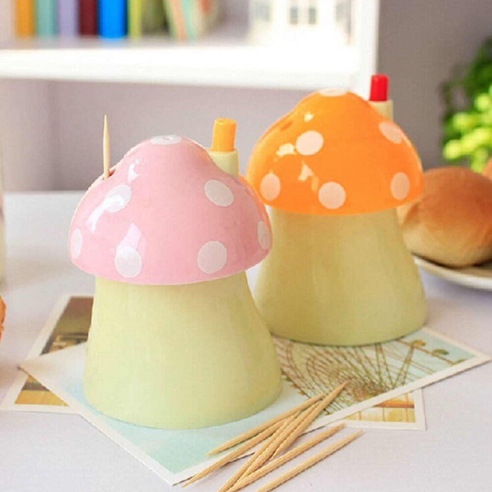 Mushroom Shape Automatic Toothpick Holder Pocket Small Toothpick Dispenser.l8