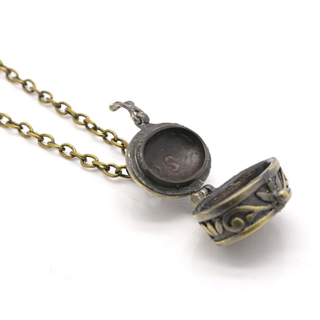 2pcs Brass Cremation Jewelry Ashes Urn Memorial Box Pendant with 50cm Chain