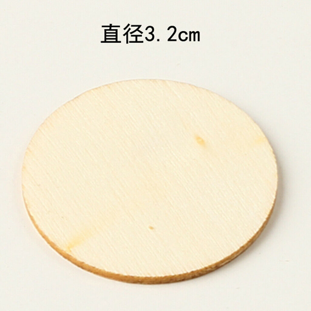 50 Pieces Mini Round Unfinished Wood Embellishments For Art DIY Crafts Great for