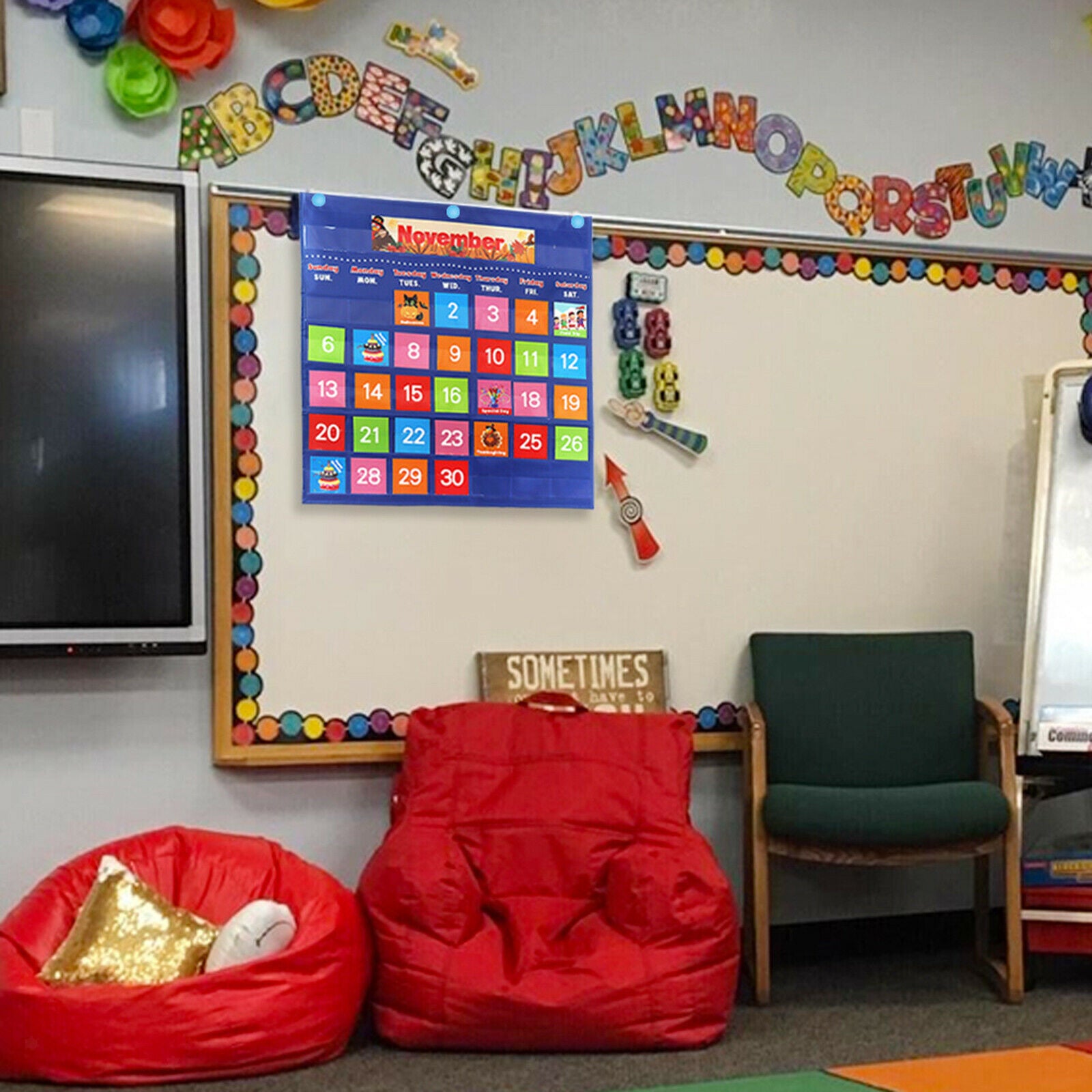 Classroom Resources Pocket Chart Monthly Calendar Circle Learning Time Center