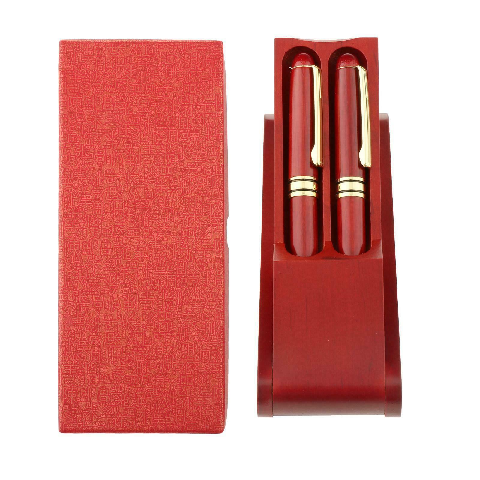Red Wooden Stationery Students Business Office Fountain Pen for Kids School