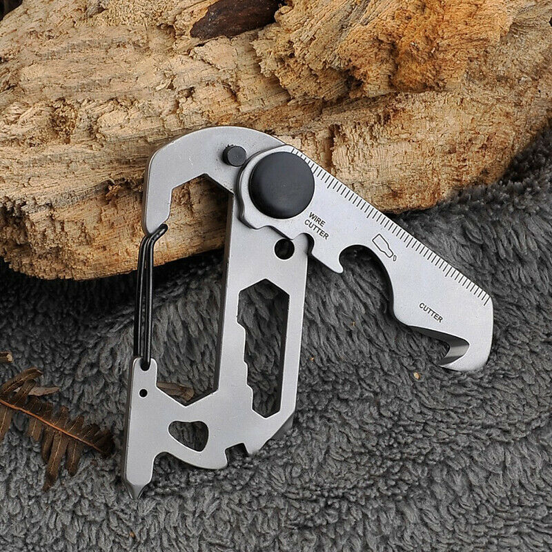 Multifunction Climbing Carabiner EDC Keychain Gear Outdoor Tools Camping Hik SJ