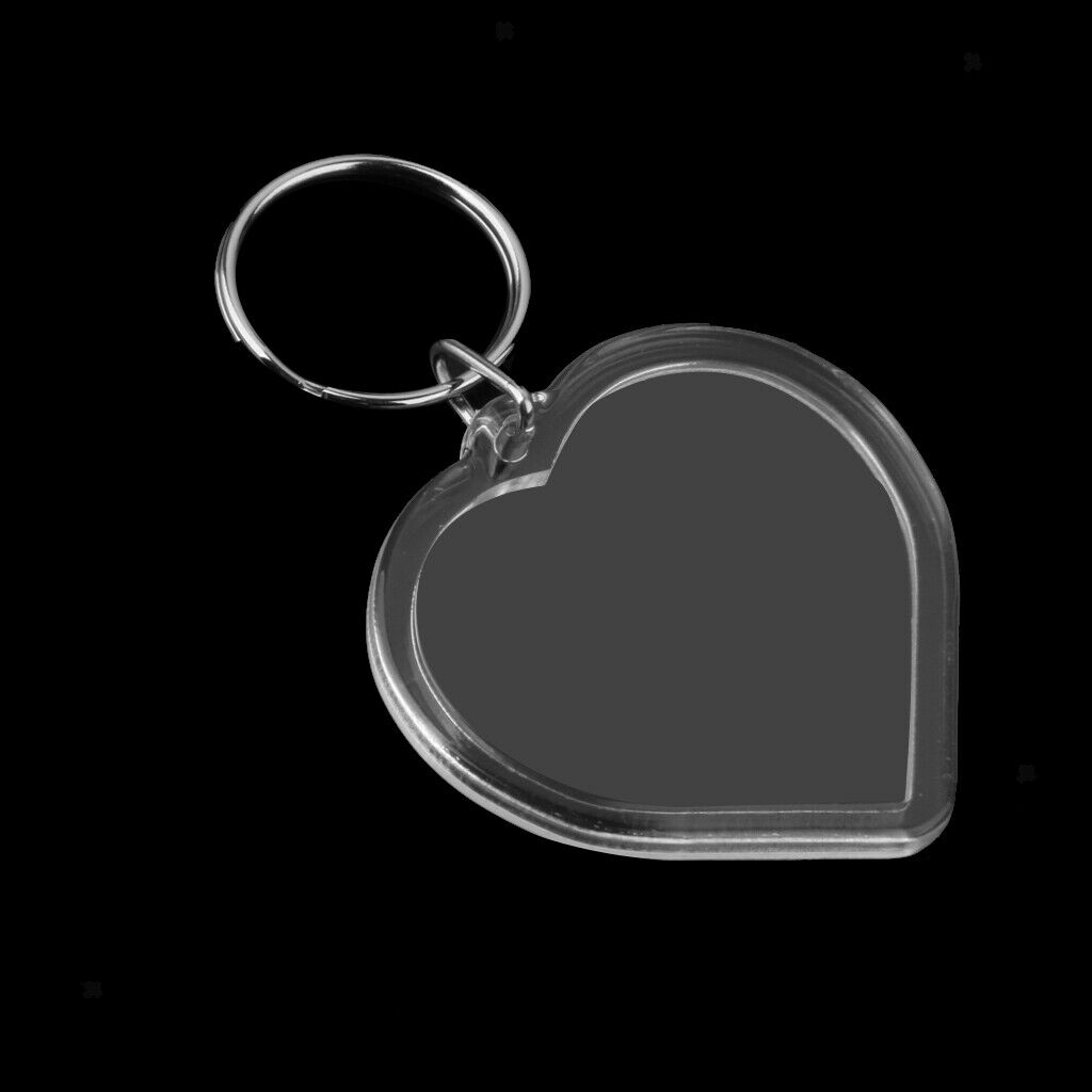 20 Pieces Picture Frame Memorial Keychain Heart Shaped Keychain