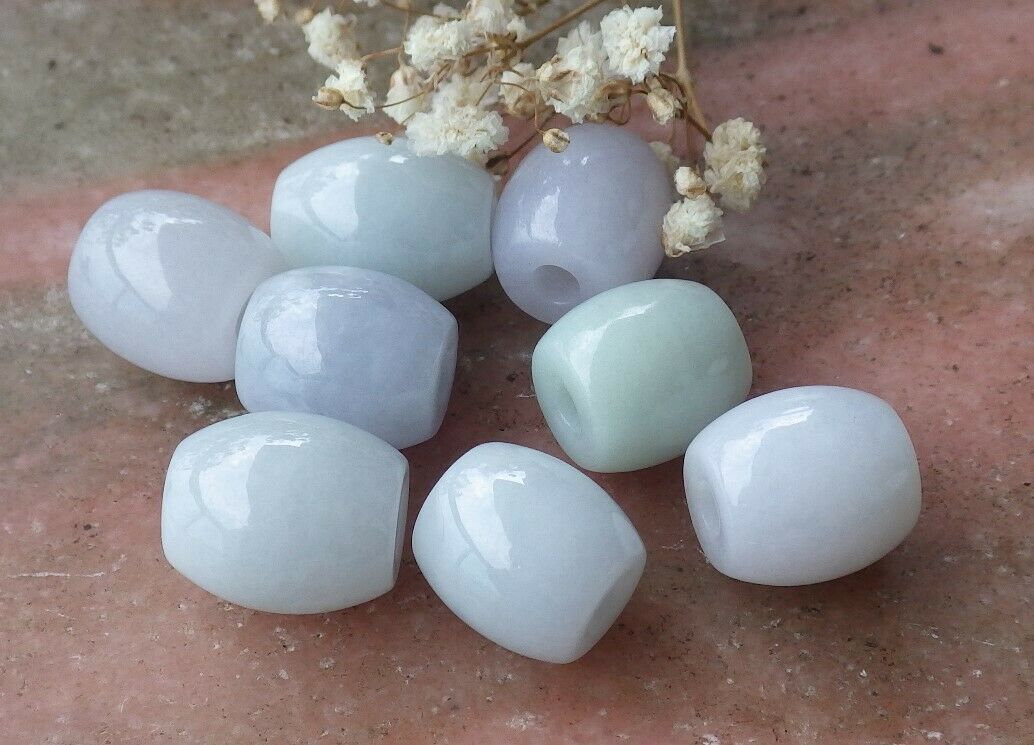 Light Lavender 100% Natural A Jade jadeite pendant Circle Donut Necklace