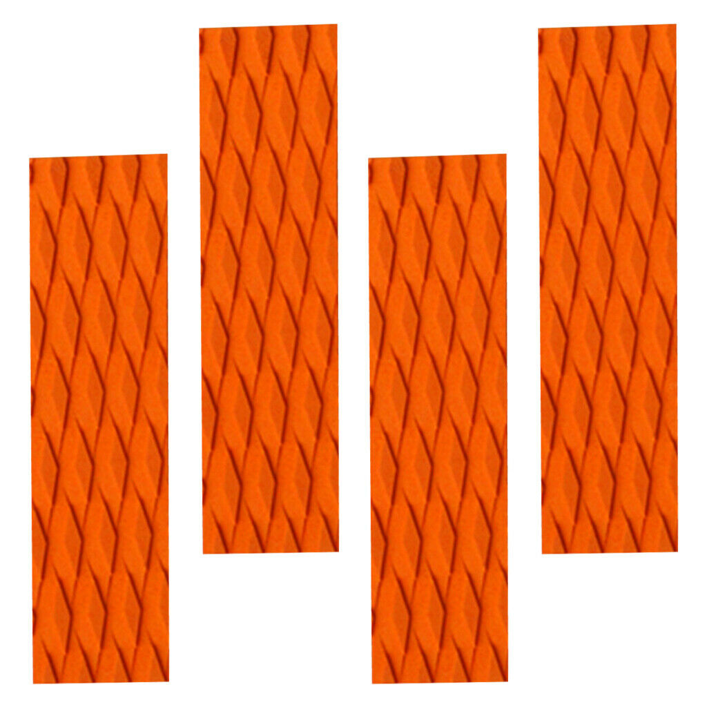 2X 4 Skimboard Surfboard Traction Tail Pads Bar Grip Longboard Mat Sheet Orange