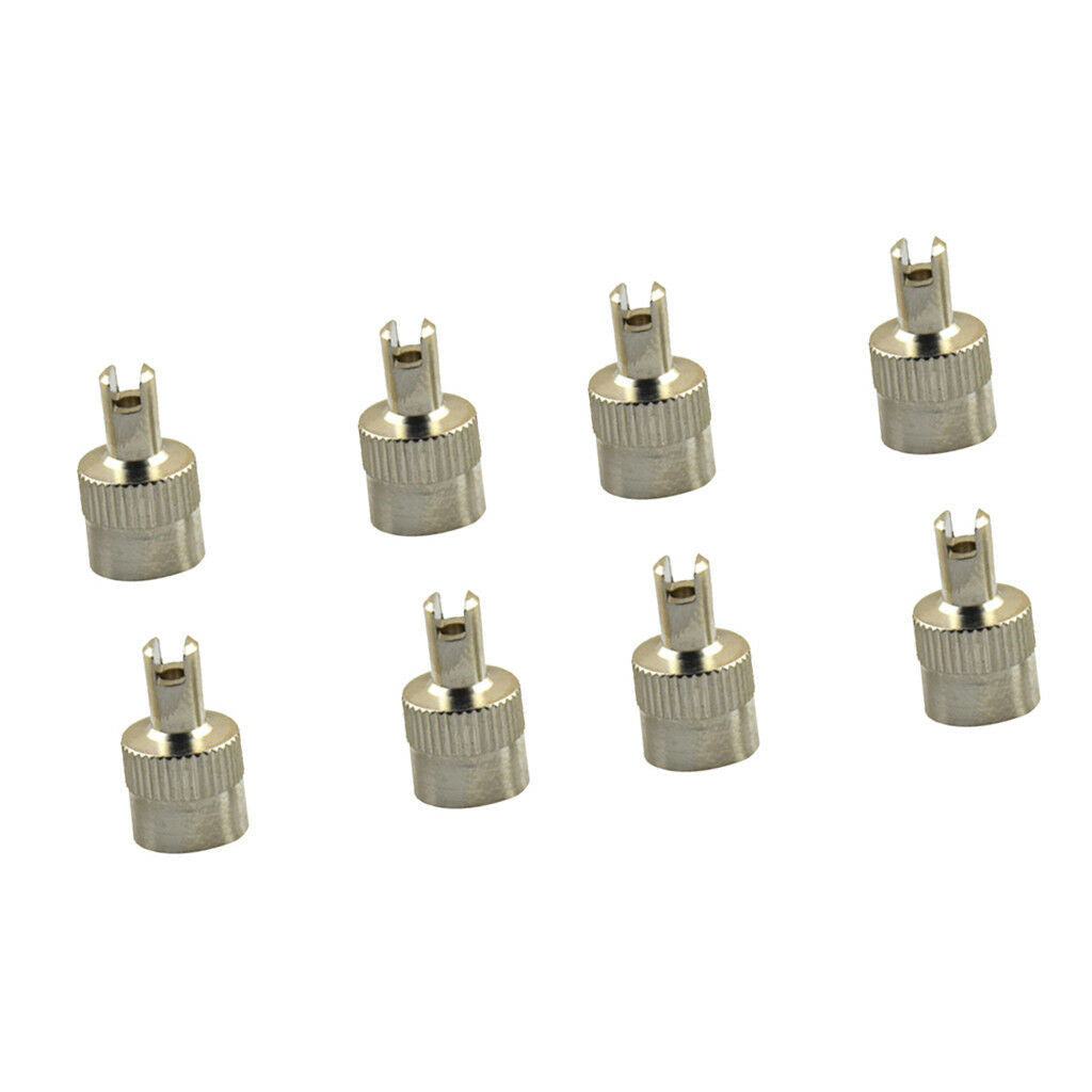 8Pcs Car Motorcyle Wheel Tire Stem Air Valve Caps Dust Cover w/ Remover Tool