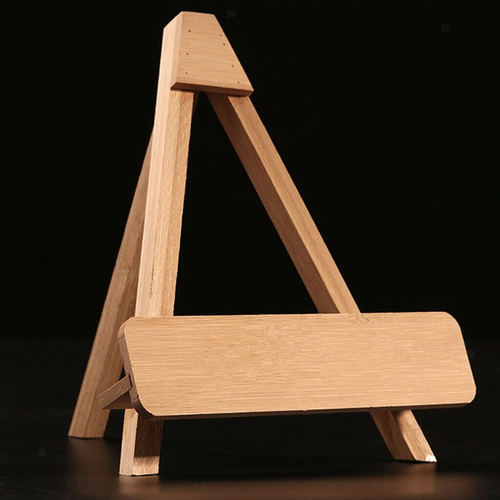 2Pcs Wood Easels Plate Display Stand Photo Picture Holder For Weddings Home