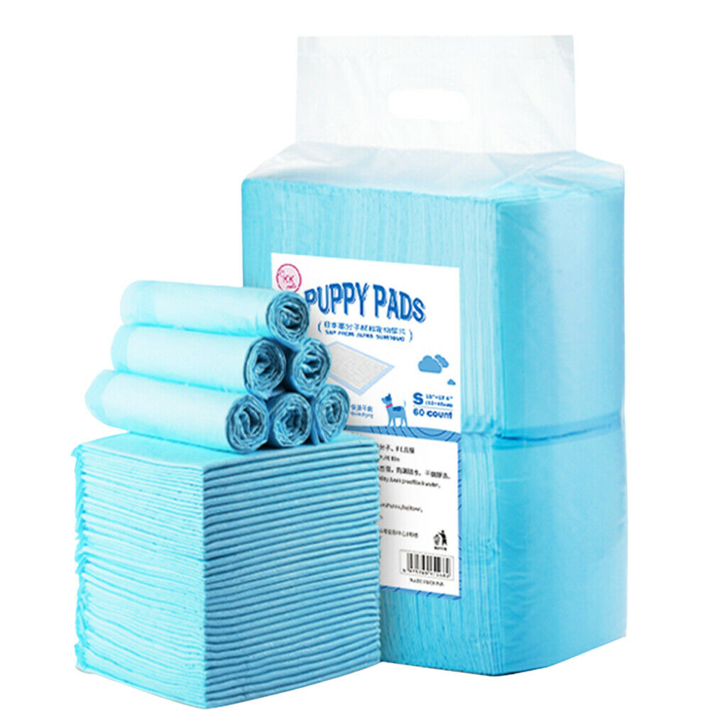 60 Pcs Puppy Dog Training Potty Pee Piddle Pads Ultra - Absorbent Pet Pee Pee