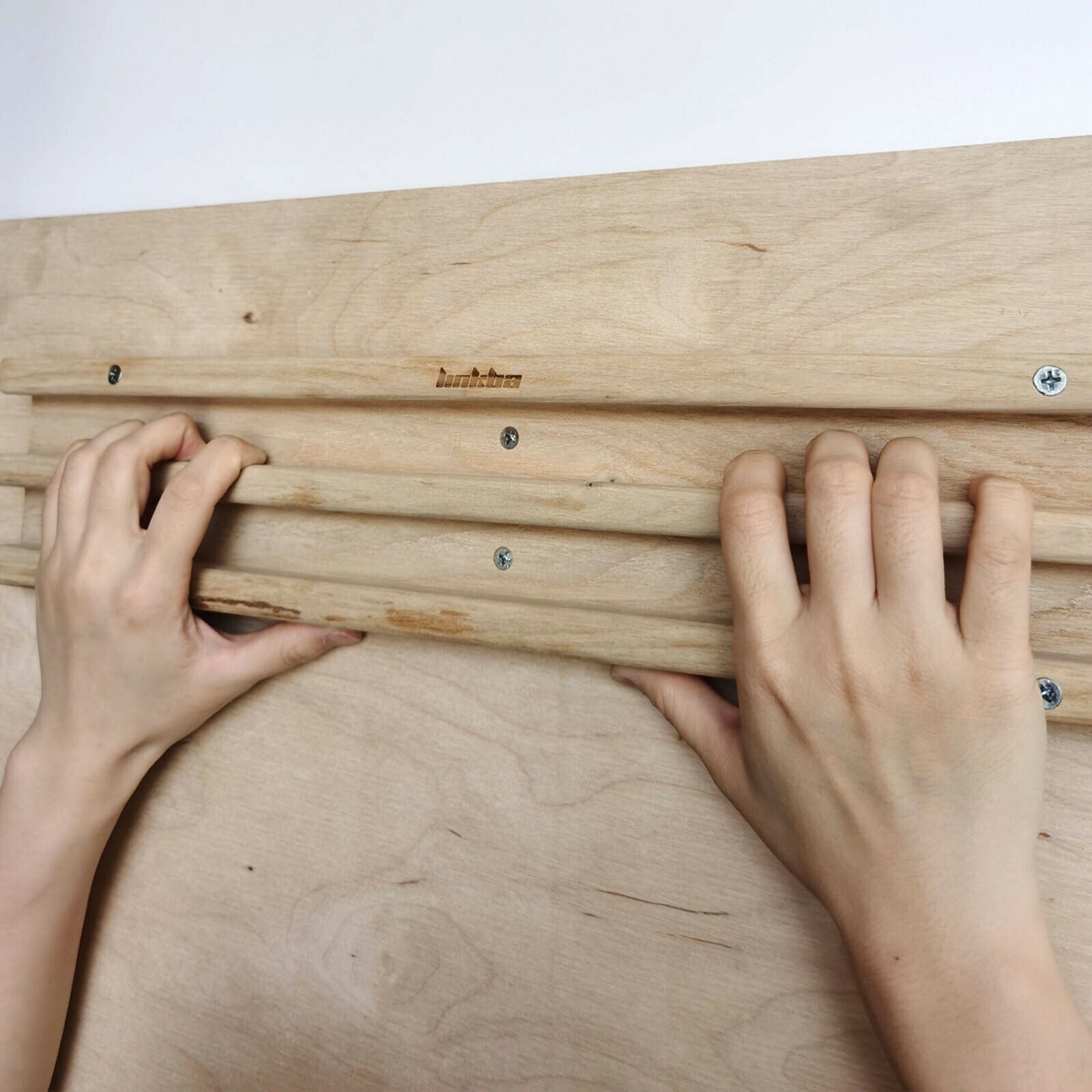 Wooden Climbing Hangboard Wall Grip Trainer Forearm Pinch Board Strengthener