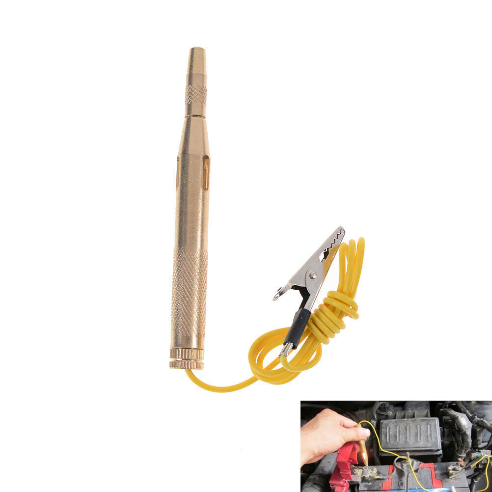 Copper Car Motor Auto Circuit Tester 6/12/24V Gauge Test Voltmeter Lamp  DSL_DD