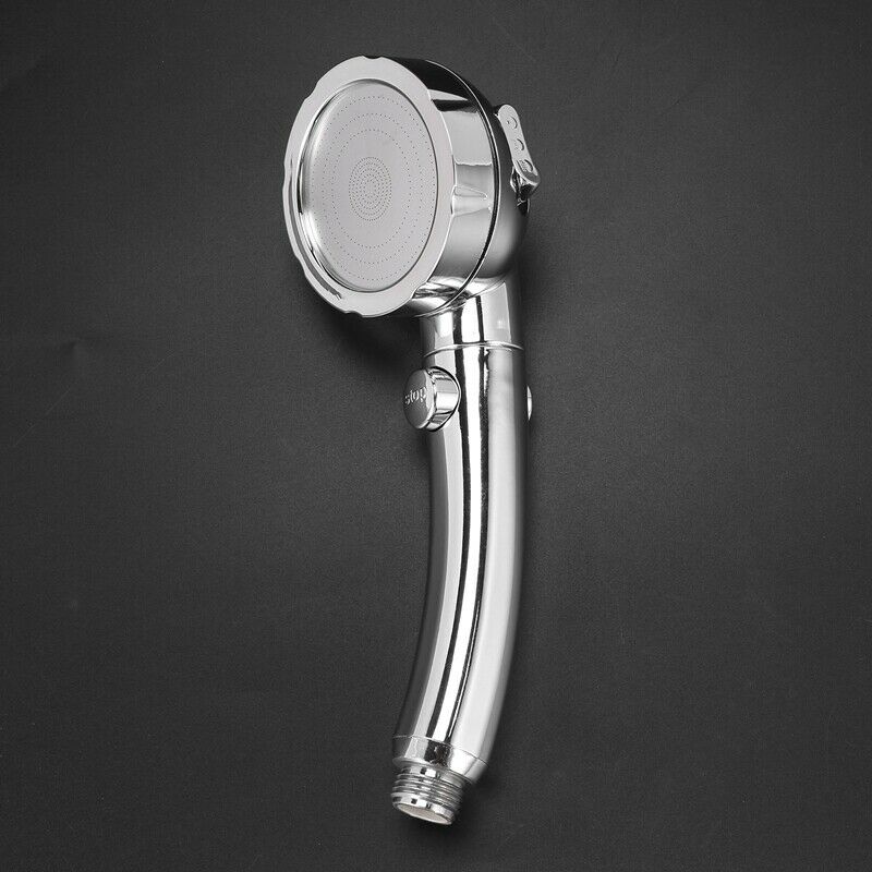 Handheld Shower Head High Pressure Chrome 3 Spary Setting with ON/OFF Pause SwE7