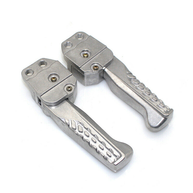 Universal Motorcycle Scooter Bike Foot Pegs Footpegs Rear Set Pedals Aluminum