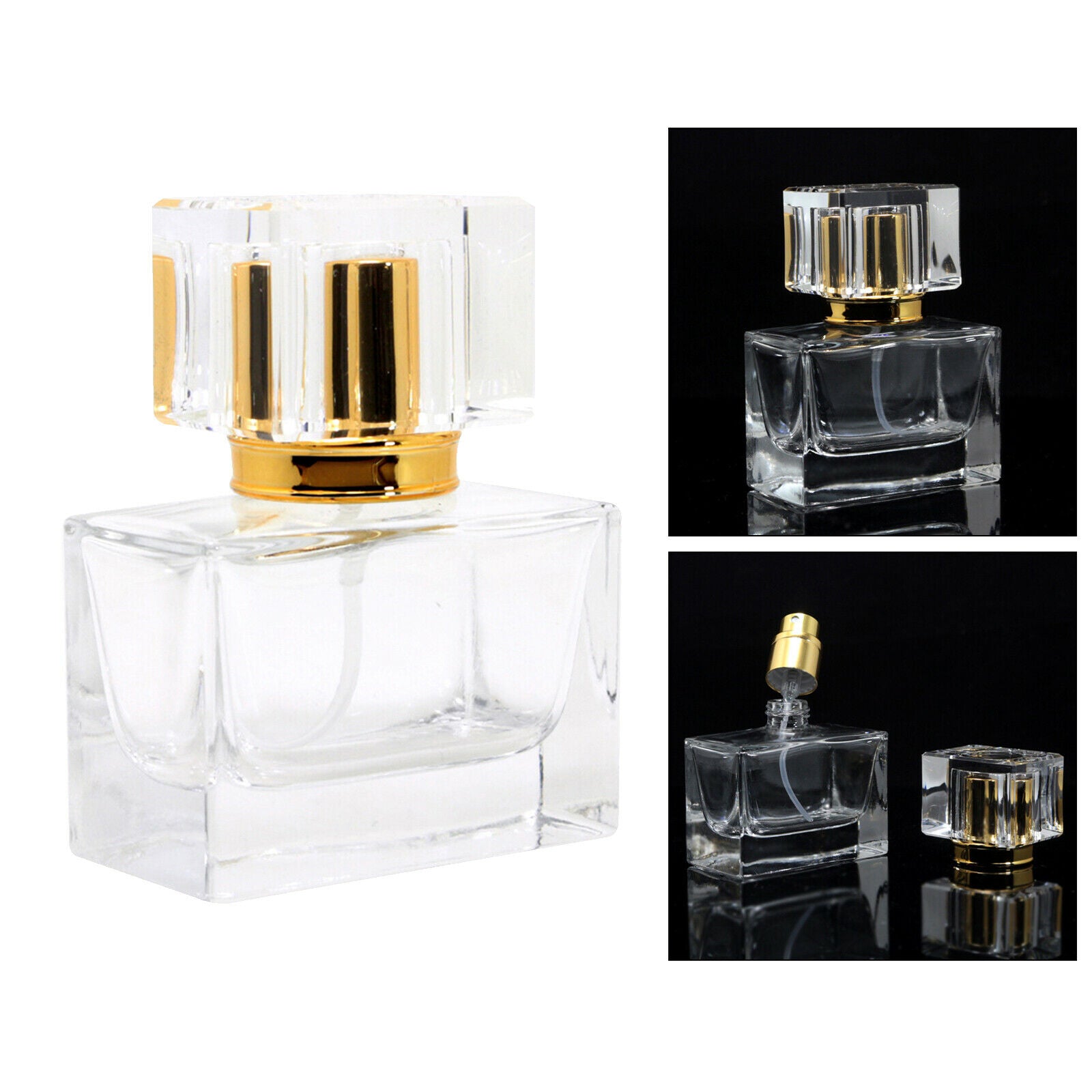 30ml 1 Ounce Empty Clear Glass Perfume Spray Bottle Jar Atomizer Home Decor
