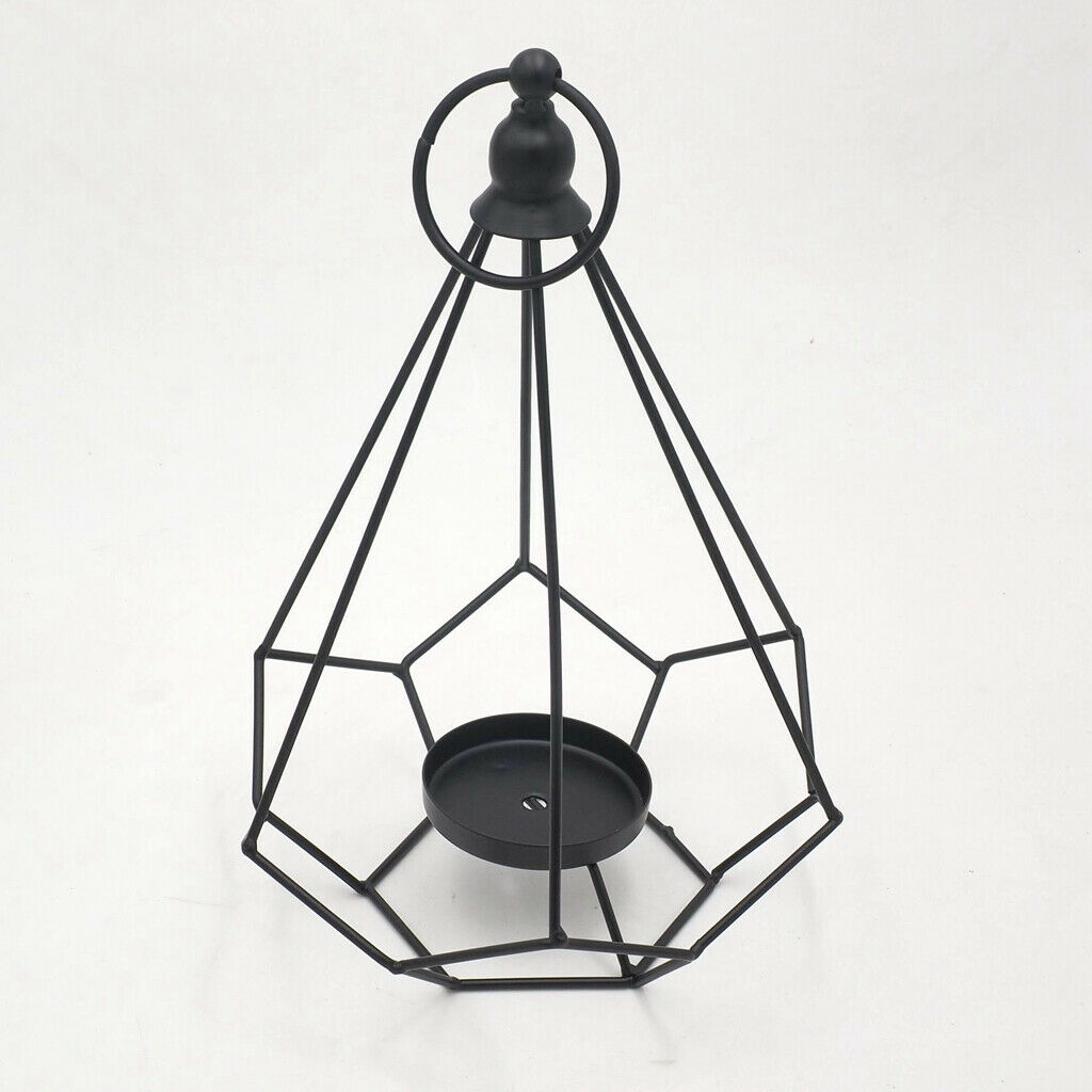 2x Metal Diamond Shaped Tealight Candle Holder Candlestick Wedding Party Hanging
