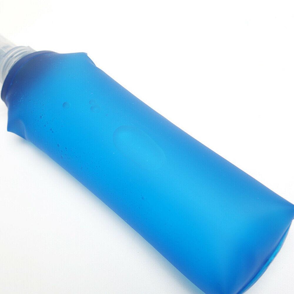 Sports Soft Water Bottle Folding Flask BPA Free TPU for Running Hiking Cycling