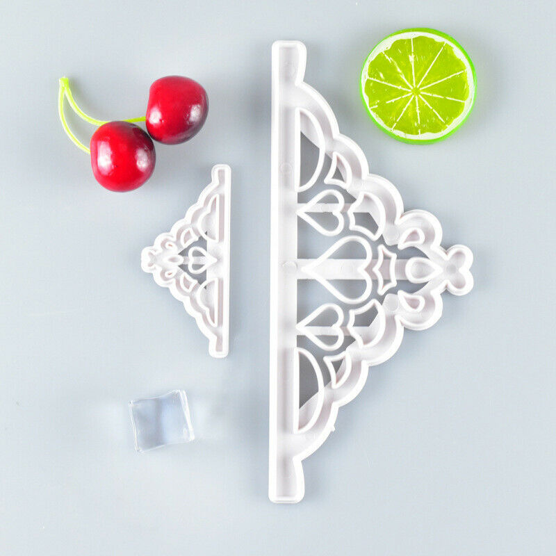2pcs Crown Plastic Fondant Cutter Cake Mold Fondant Cupcake Decorating To.l8