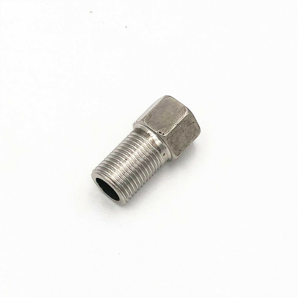 1/2" x 1/2" BSP Extended Length Straight Male-Female Pipe SS Adapter Connector