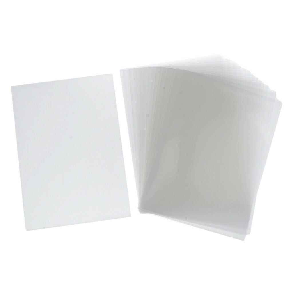 30-pack L-Type Transparent Plastic Document Folder A4 Sheet Protectors