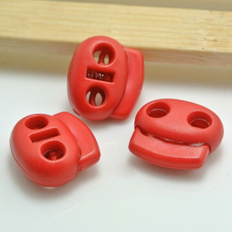 50x Cord Lock Stopper Drawstring Rope Clip Slider Paracord Lanyard Craft Sewing