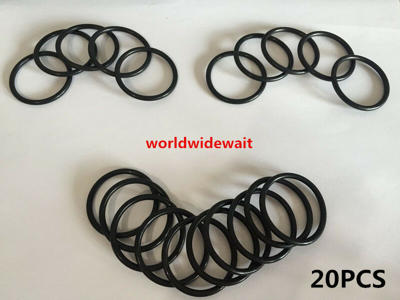 20 Pcs 70mm x 63.8mm x 3.1mm Thick Filter Rubber O Ring Seal Black