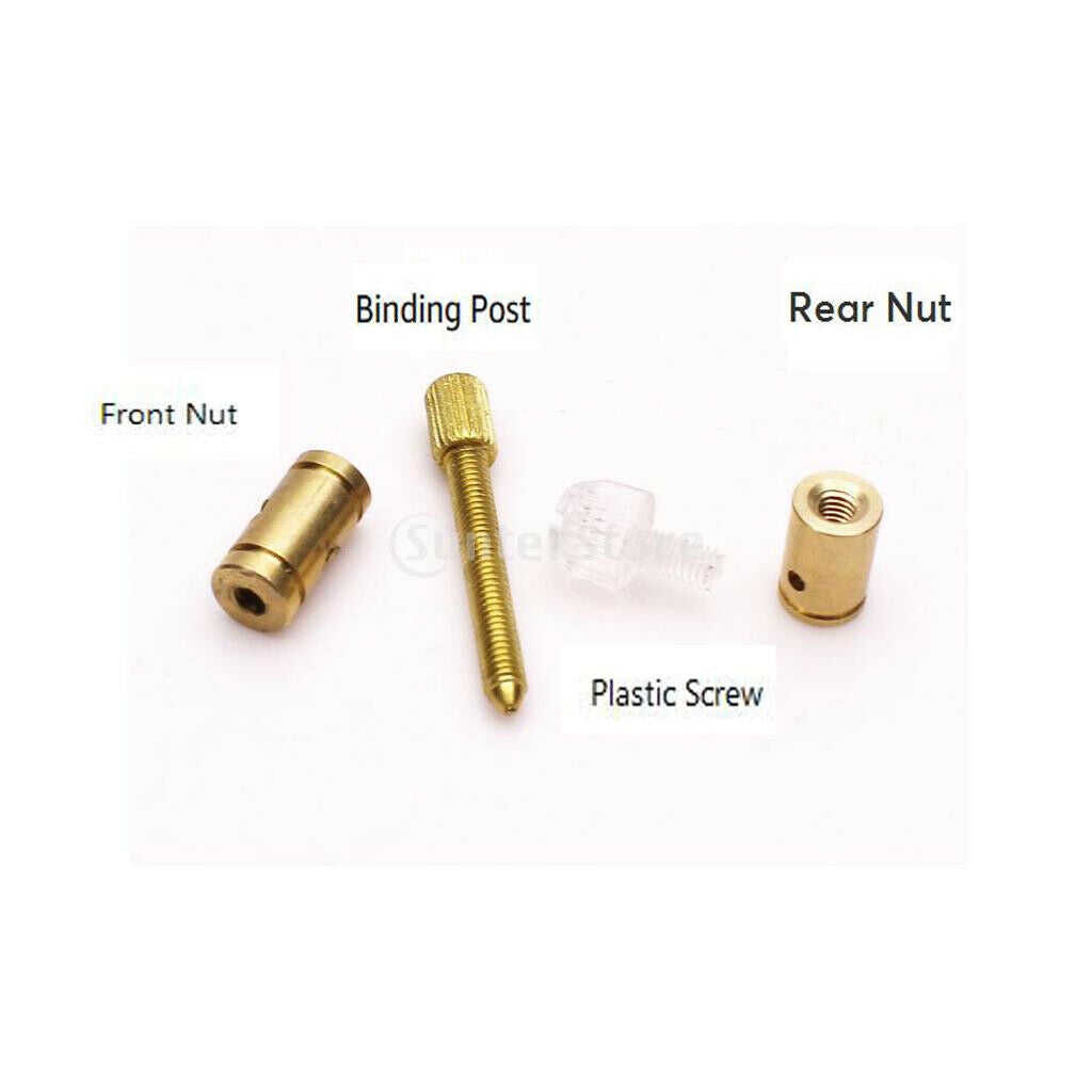 Tattoo Machine Binding Post With Clear Plastic Screw And Front&Rear Nut