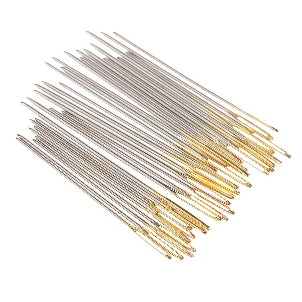 30 Pcs Large-eye Hand Sewing Needles with Case Embroidery Needles 3 Sizes