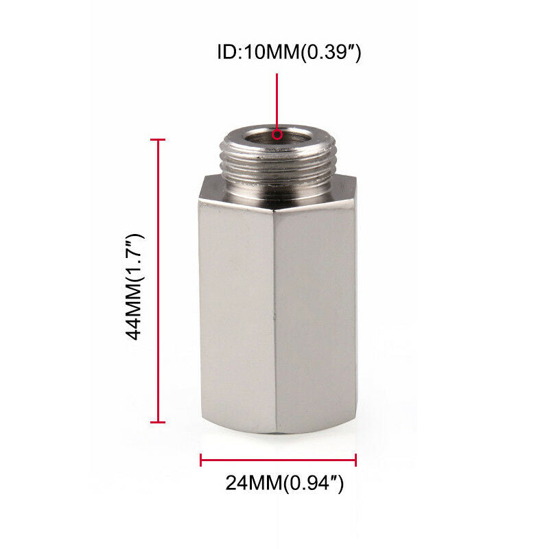 90Â° Sensor Spacer Engine Light CEL Check Bung Mini Catalytic Converter for O2