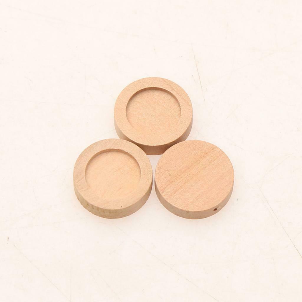 20x Wooden Charms Cabochon Setting Base DIY Jewelry Pendant Natural 30mm