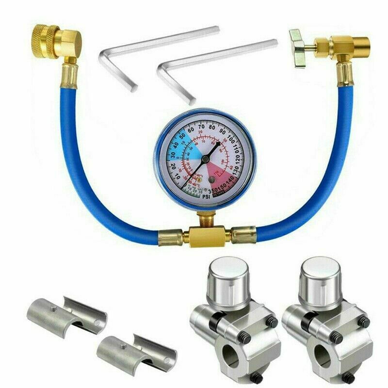1* BPV31 Bullet Piercing Tap Valve Set For Home Use Refrigerator Pressure Gauge