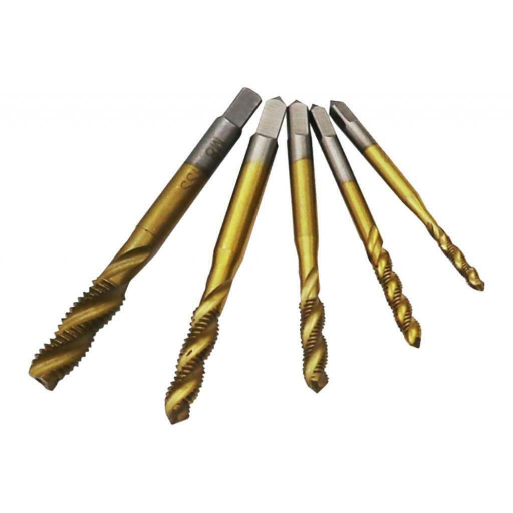 5 Pieces 6542 High Speed Metal M3 M4 M5 M6 M8 Hand Screw Thread Tap Set