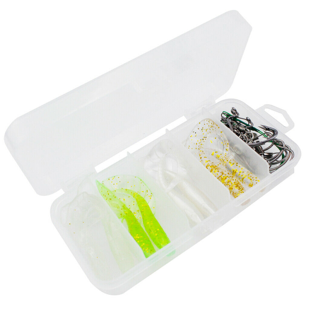 1 Set Bait Suit Single-tailed Worm Fishing Grub Lures Fishing Accessories