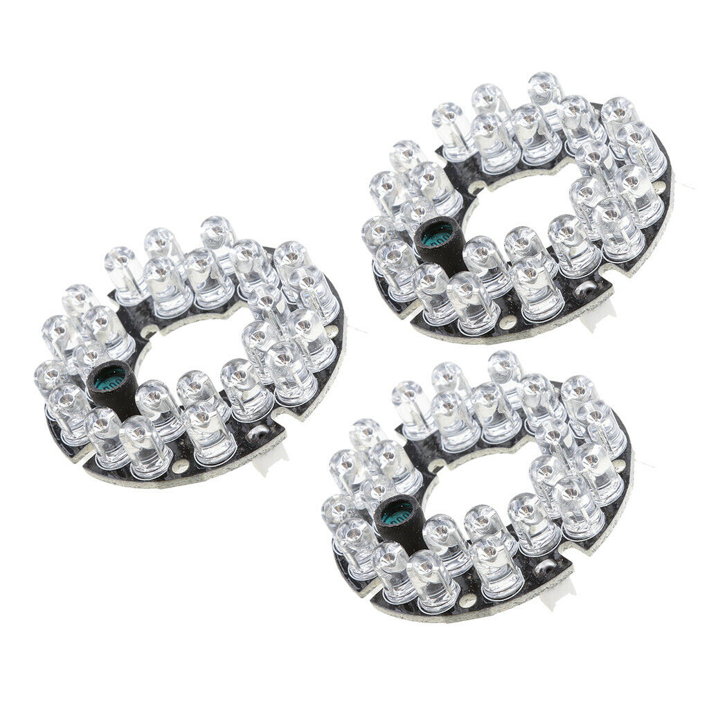 3x DC 12V 24 Infrared IR LED Illuminated Lamp Board Module for Camera DVR