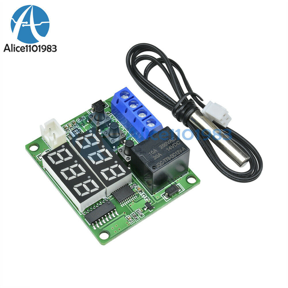 DC 12V Dual LED Digital Thermostat Temperature Control Switch Sensor Module