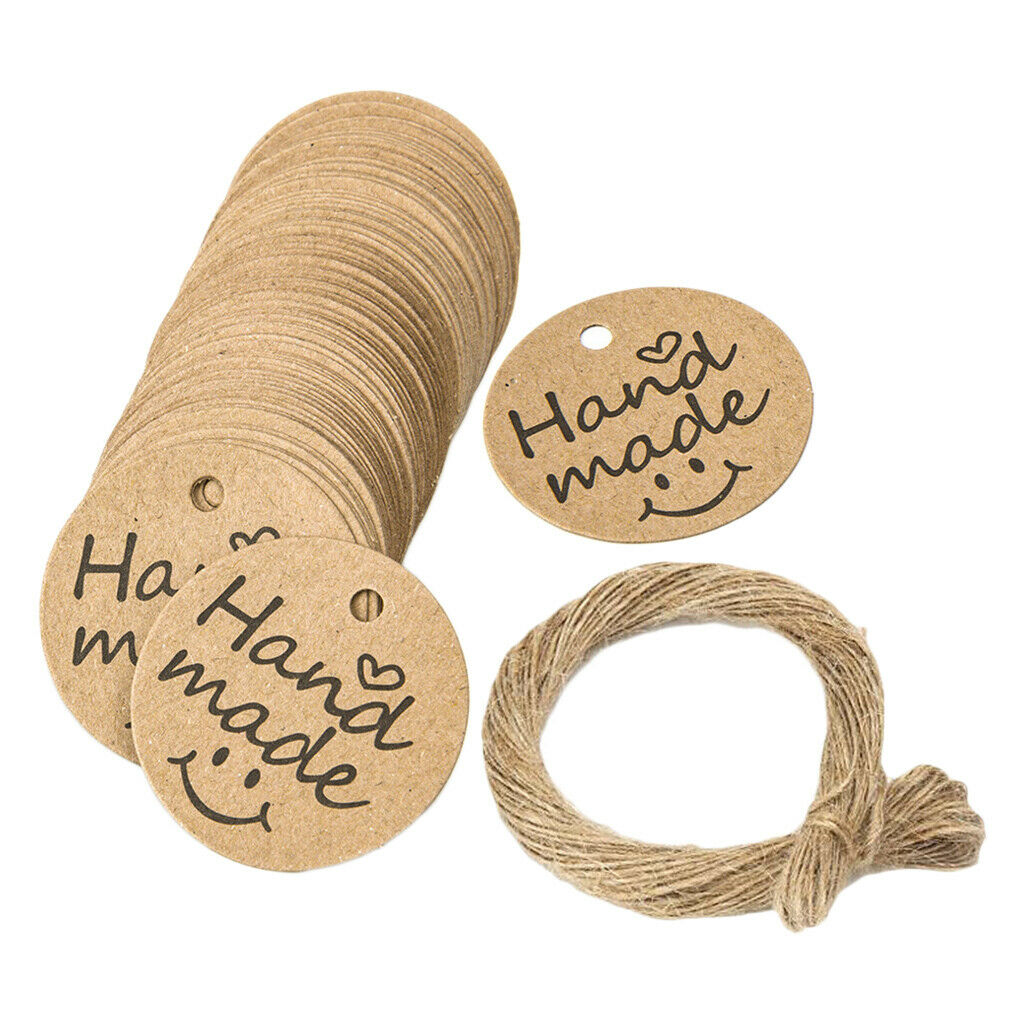 100pcs White Paper Labels Handmade Price Tags Gifts Flower Packing Labels