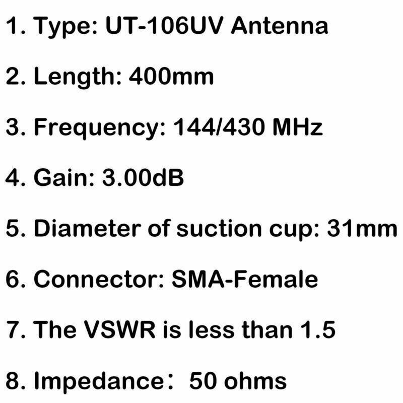 5Pcs UT-106 SMA-Female DUAL BAND Antenna For Kenwood Puixng Baofeng CA