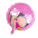 Aluminum Film Round Baby Balloon for Baby Shower Christening Birthday Girl