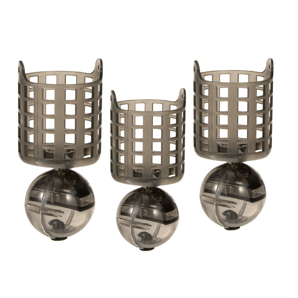 Lots 3 Fishing Bait Feeder Sinker Lure Holder Carp Bait Trap Cage L/M/S
