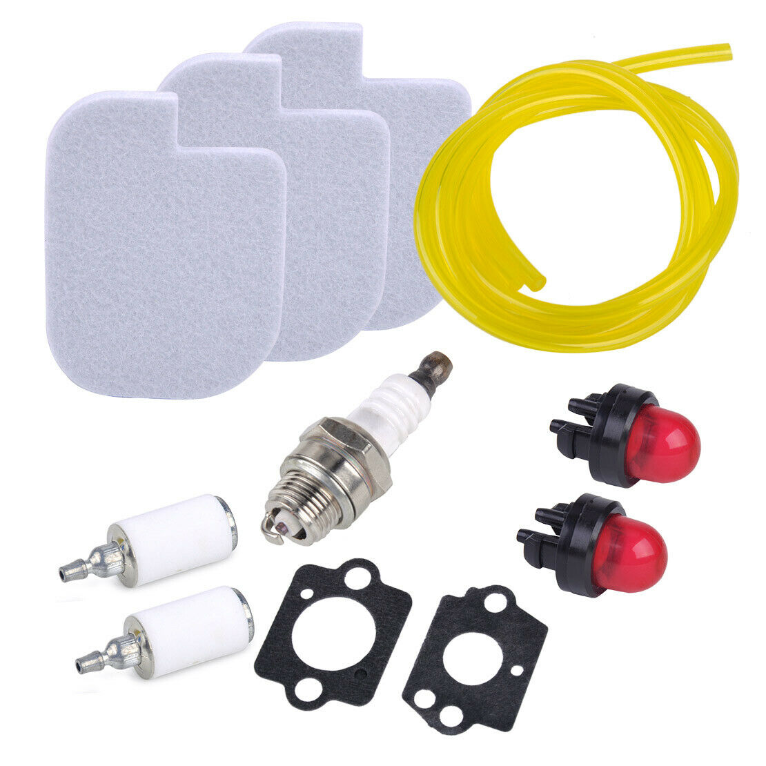 Air Filter Fuel Filter Primer Bulb Gasket Spark Plug Fit for Poulan P3314 An