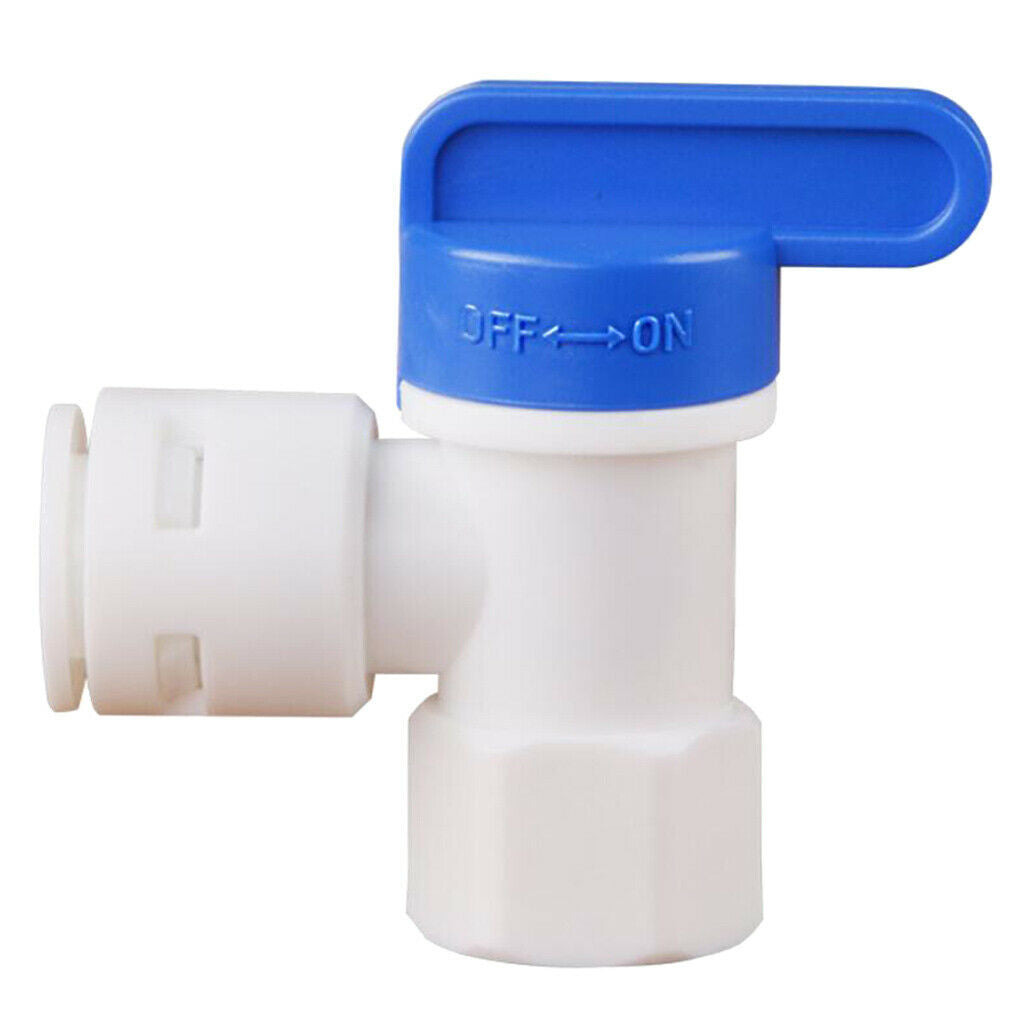 Ball Valve for Water Purifier RO Reverse Osmosis System Tank ID 1/4 inch to 3/8