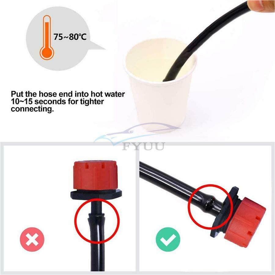 100× 360°Adjustable 8 Spray Holes Irrigation Sprinklers Watering Micro Drippers