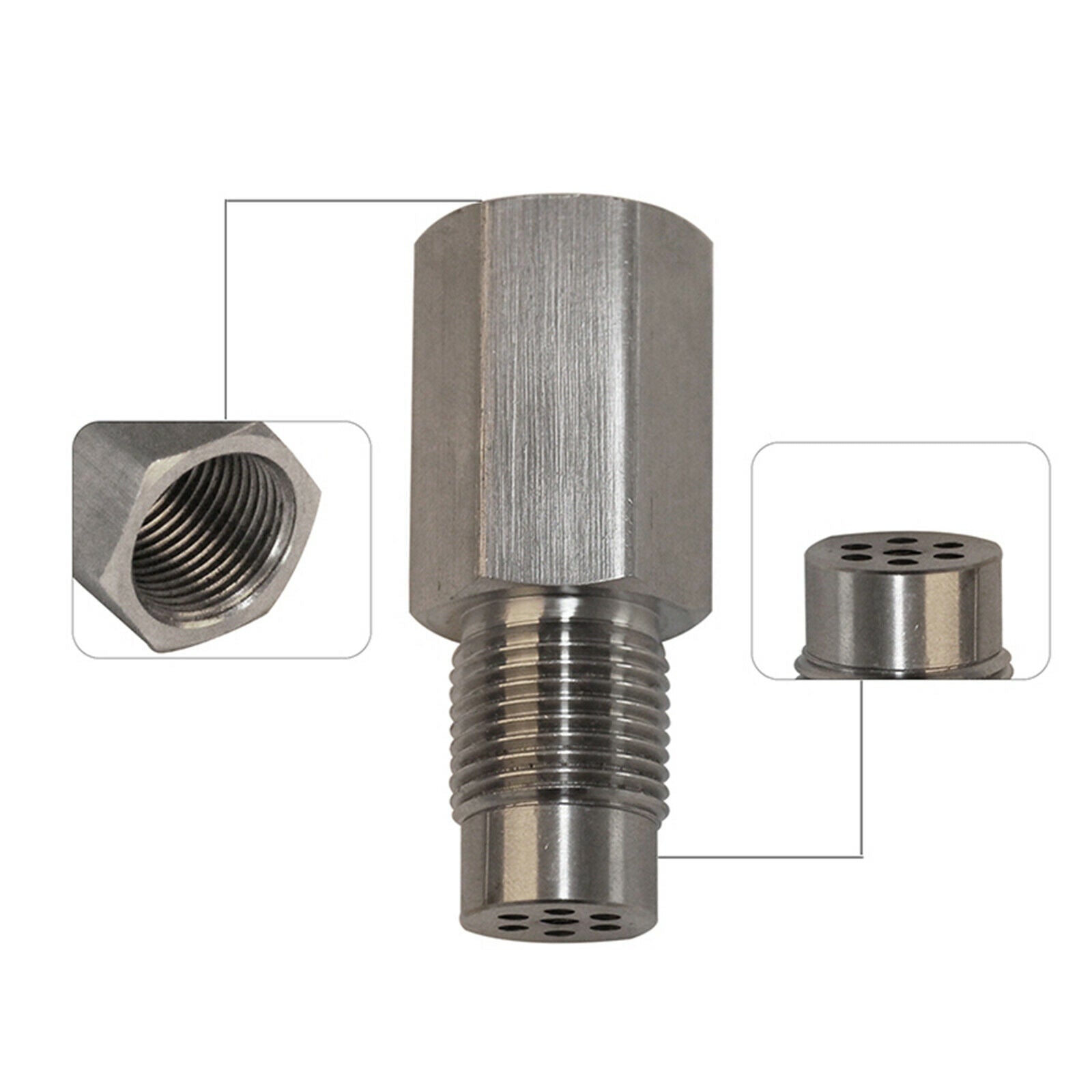 Metal Check Engine Light O2 Oxygen Sensor Adapter CEL FIX Restrictor Fitting