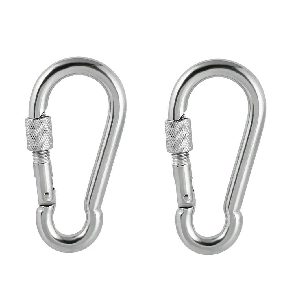 2 Pieces Snap Hook Outdoor Camping Hiking Carabiner Clips Secure Safety
