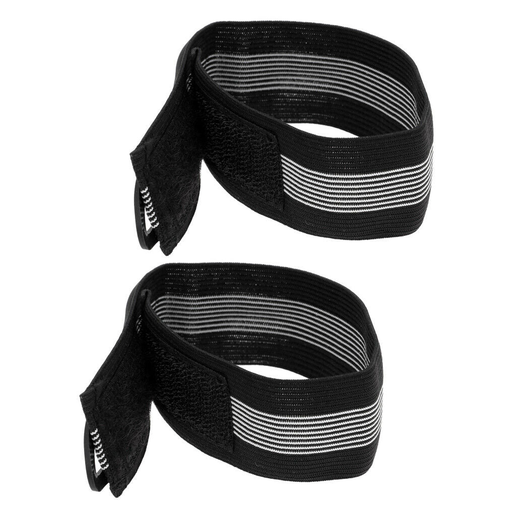 2x Bicycle Ankle Leg Strap Cycling Riding Bike Pants Band Leg Clip Strap, Black