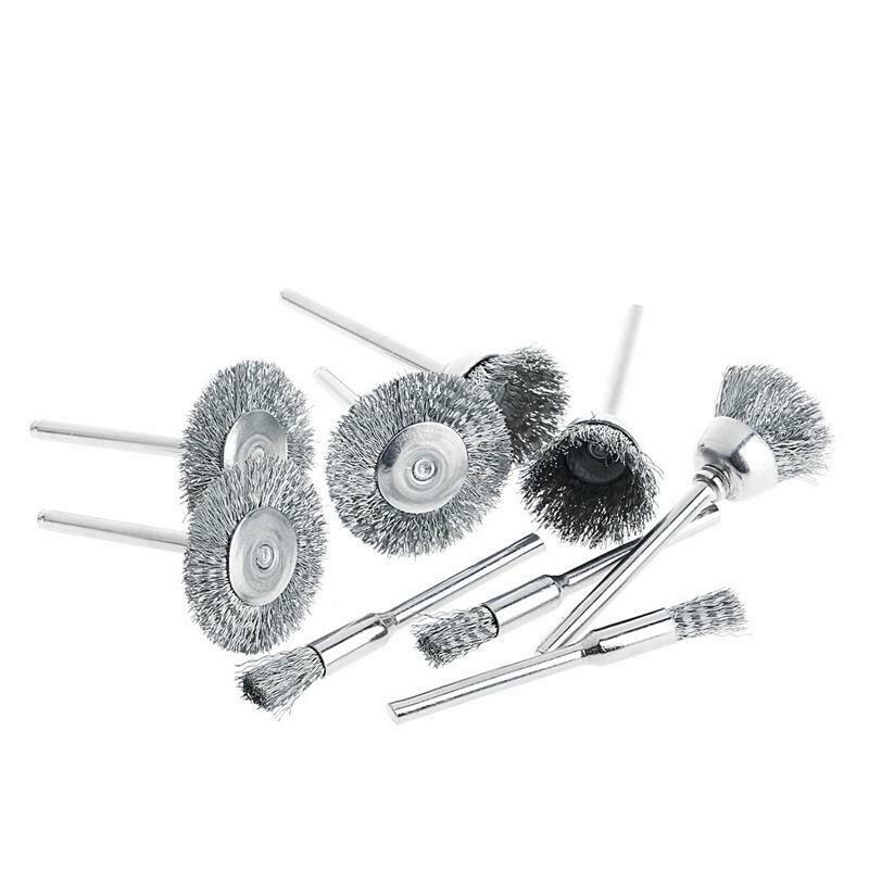9 Steel Brush Wire Wheel Brushes Die Grinder Rotary Electric Tool for Engraver