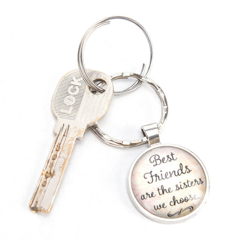 Best Friends Keychain Friendship Jewelry Metal Best Friend Pendant Key Rin.l8