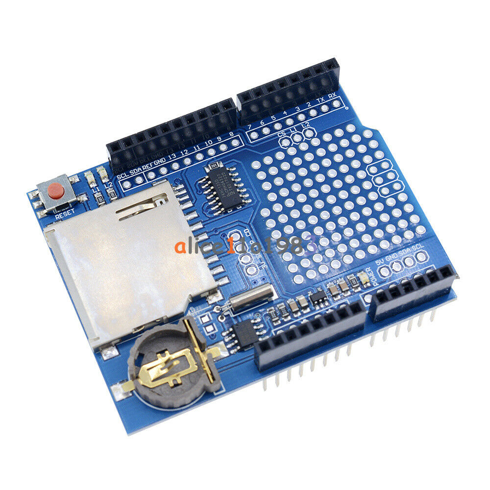 2PCS Data Logger DS1307 Logging Data Recorder Shield for Arduino UNO SD Card