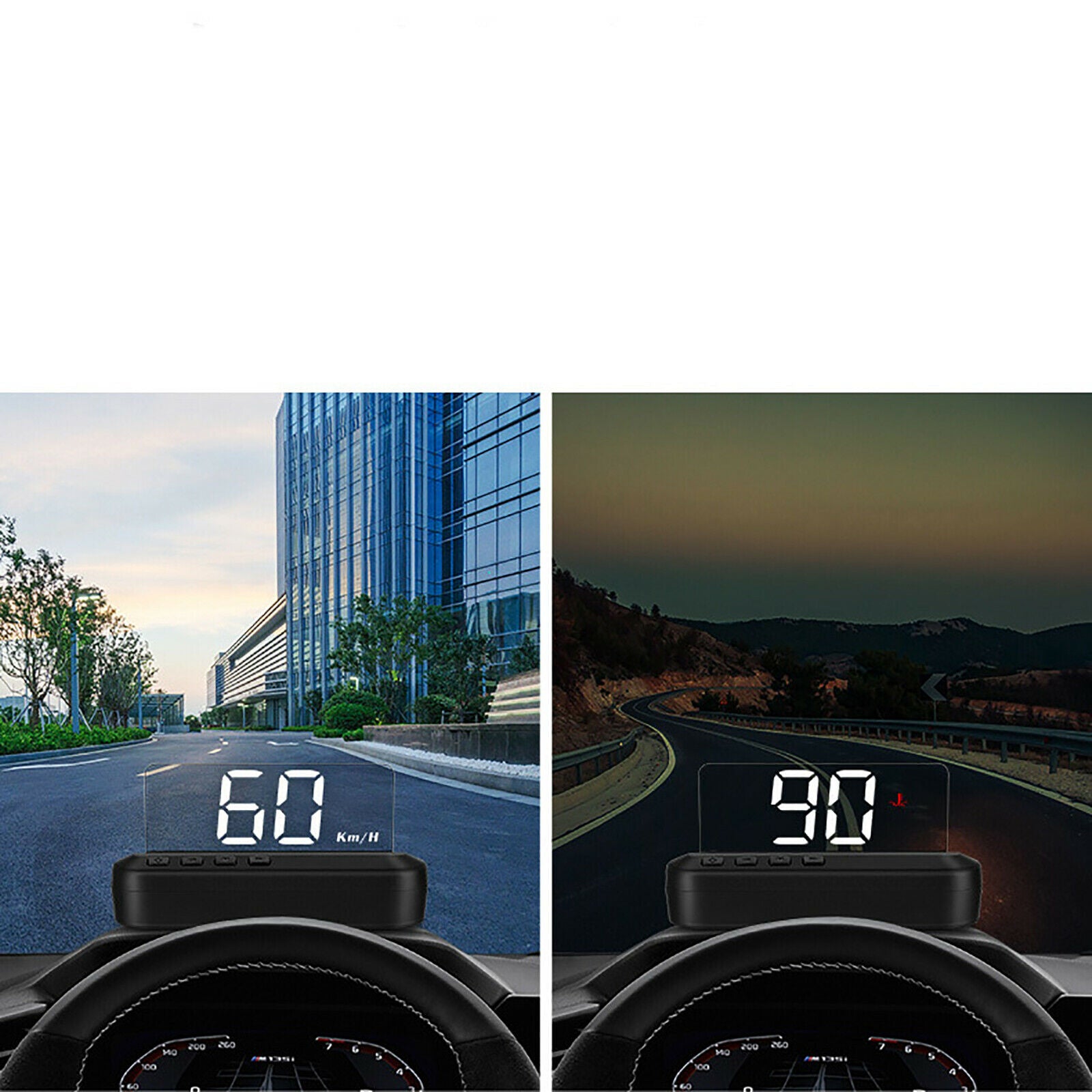 Car Display C100 HUD Head UP Display Gauge Speedometer Voltage Projector Car