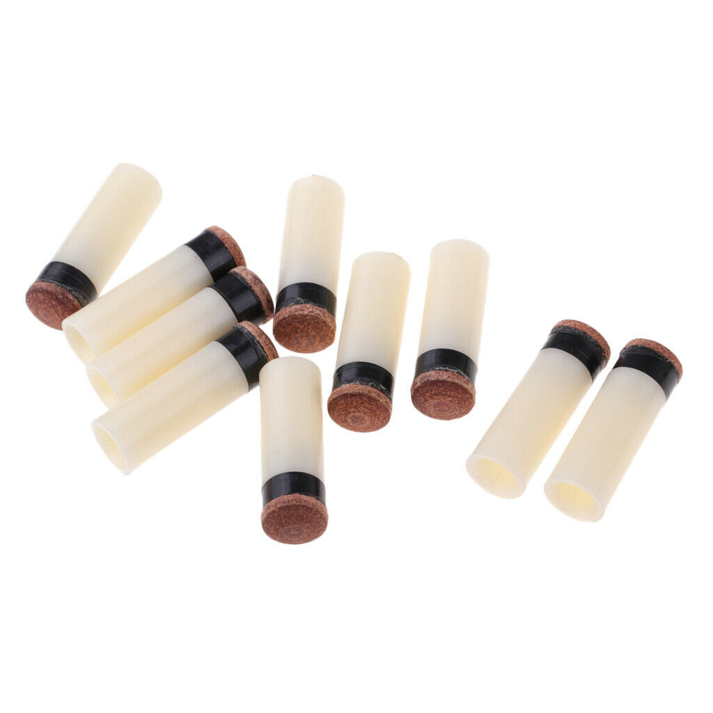 Premium Slip-on Pool Cue Tip Snooker Billiard Hard Tips 10pcs/Pack - 11 mm