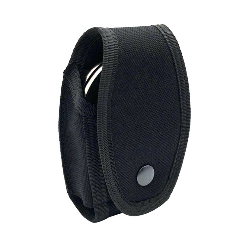 Multifunction Nylon Mini Waistbag Handcuffs Bag Handkerchief Case - Black