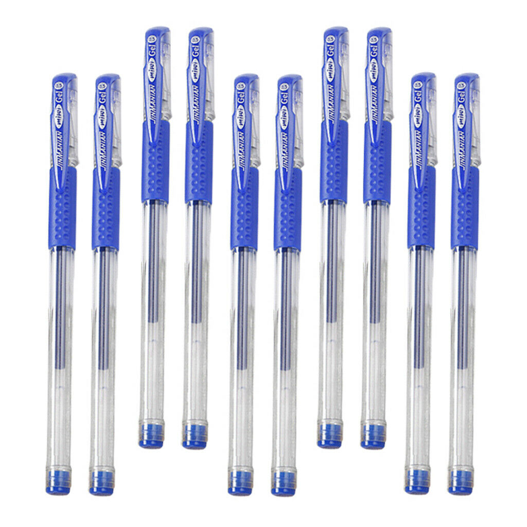 Pieces Medium 0.5mm Gel Pen Smooth for Office School Business Supplies Blue